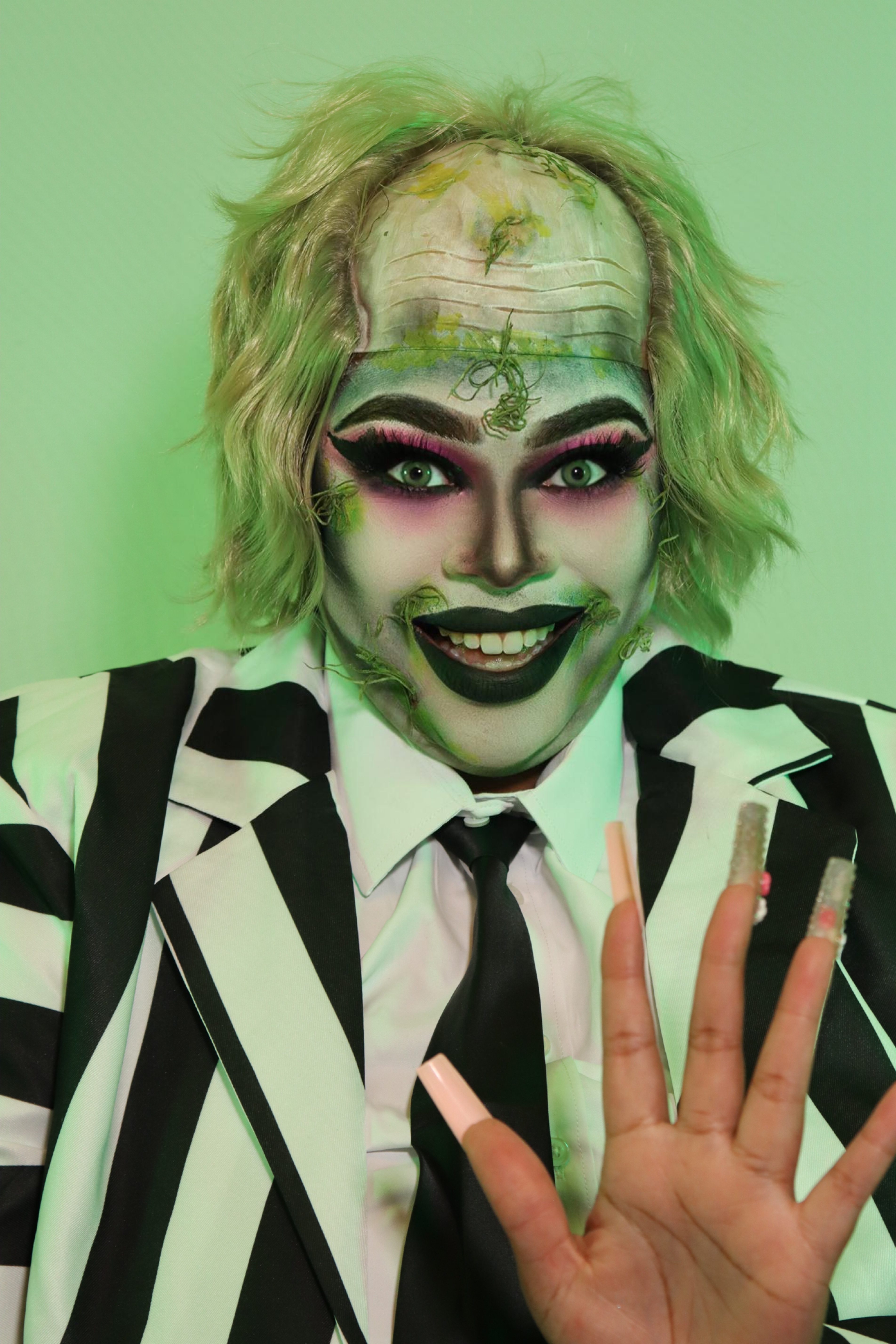 Beetlejuice inspired look